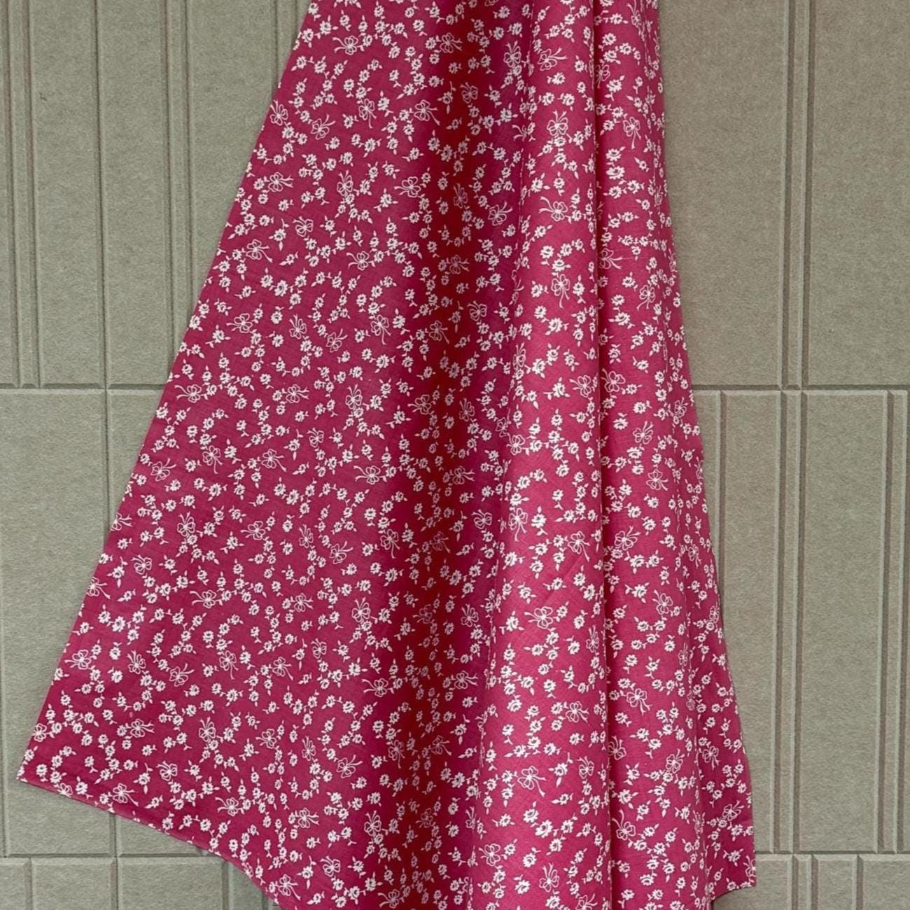 Vintage Fabric - Pink Florals & Bows; Cotton Chintz Half Yard