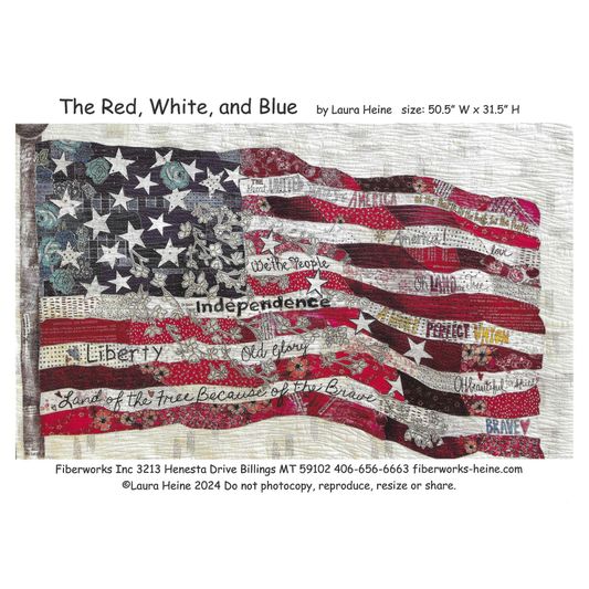 The Red, White & Blue | Laura Heine | Collage Quilting Pattern