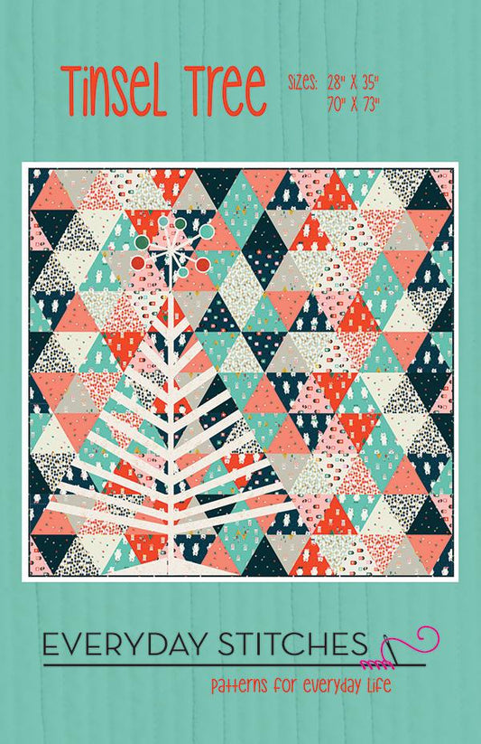 Tinsel Tree Modern Christmas Quilt Pattern by Everyday Stitches