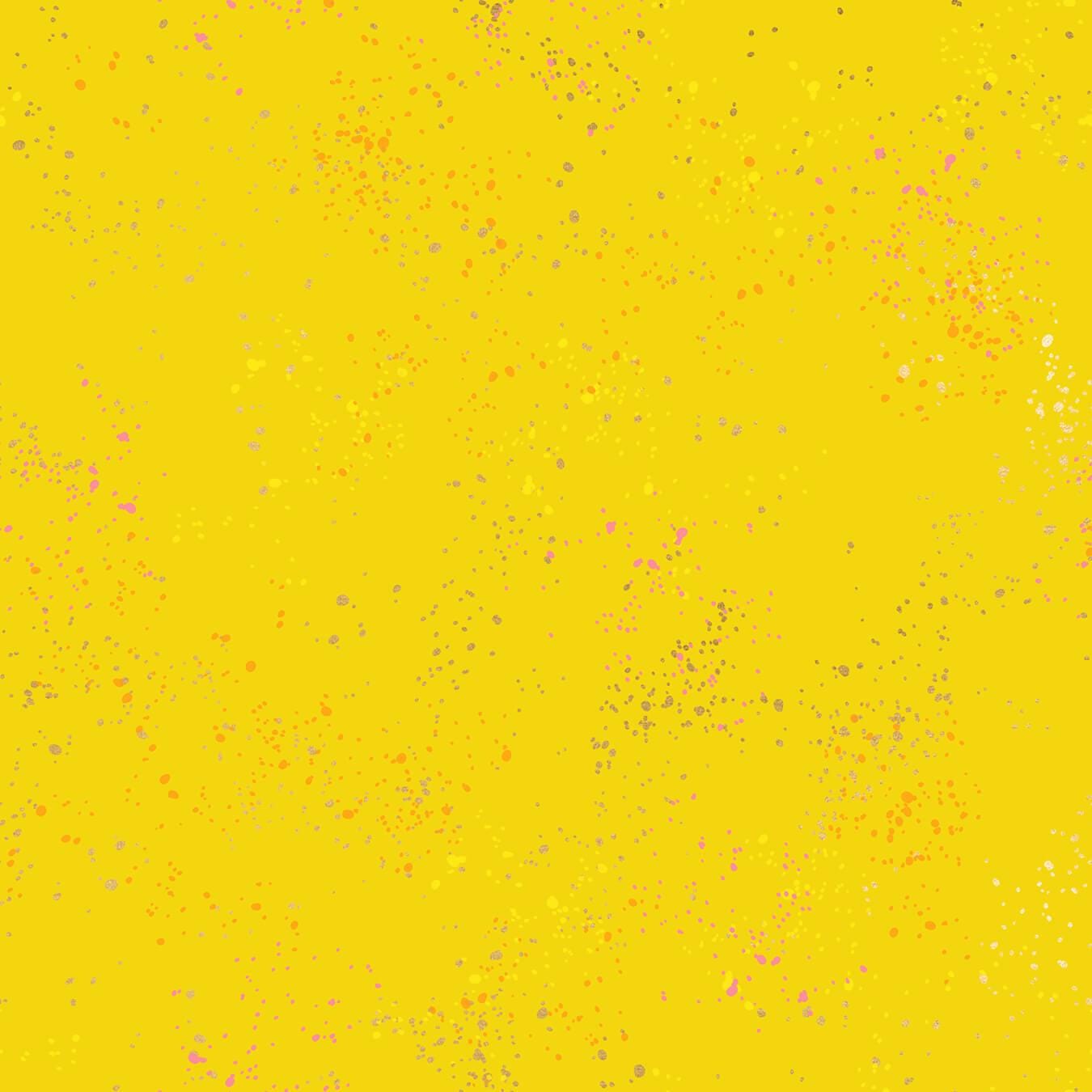Ruby Star Society METALLIC Speckled Fabric BTHY Color: Golden Hour