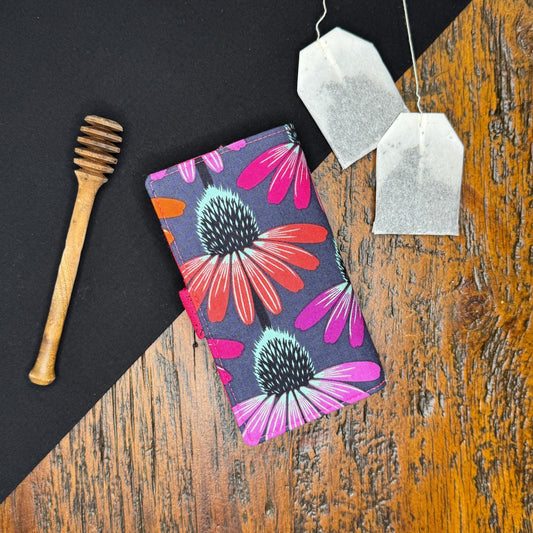 Modern Tea Wallet Echinacea/Coneflower Design