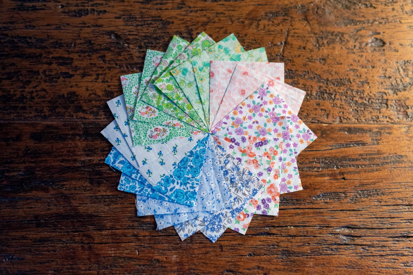 Vintage Floral Fabrics Mini Charm Pack | Scrap Pack