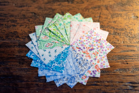 Vintage Floral Fabrics Mini Charm Pack | Scrap Pack