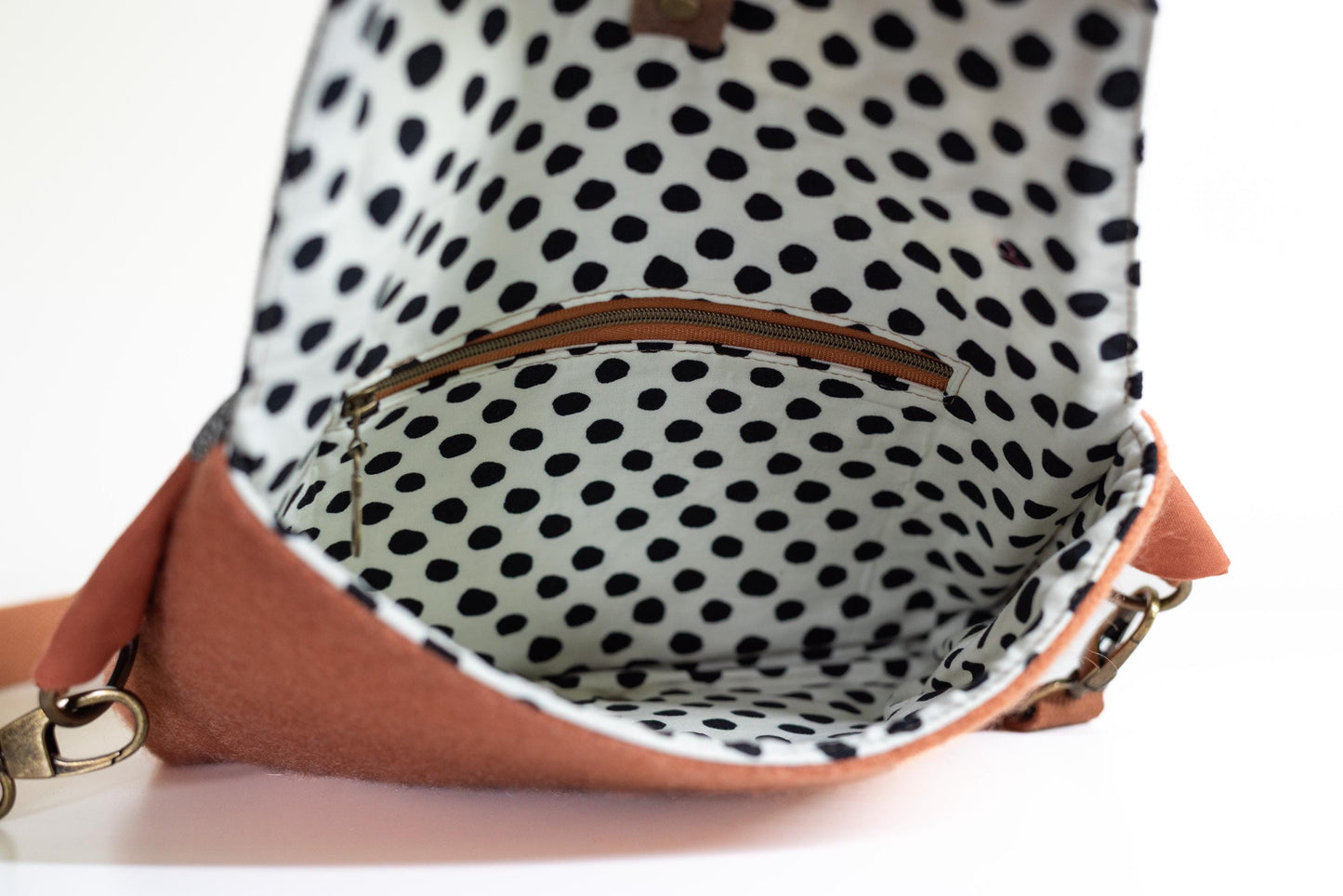 Studio Sample!  Vintage Wool Crossbody Bag: Handmade, Repurposed Blanket, Floral Accents