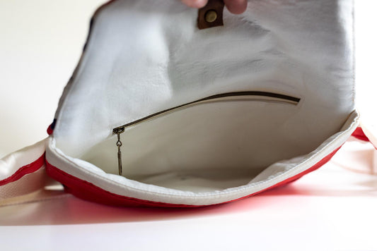 Antique Quilt Crossbody Bag: Americana Star Design, Handmade