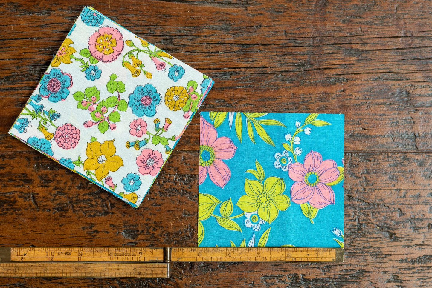 Vintage Fabric Charm Pack - Neon Florals