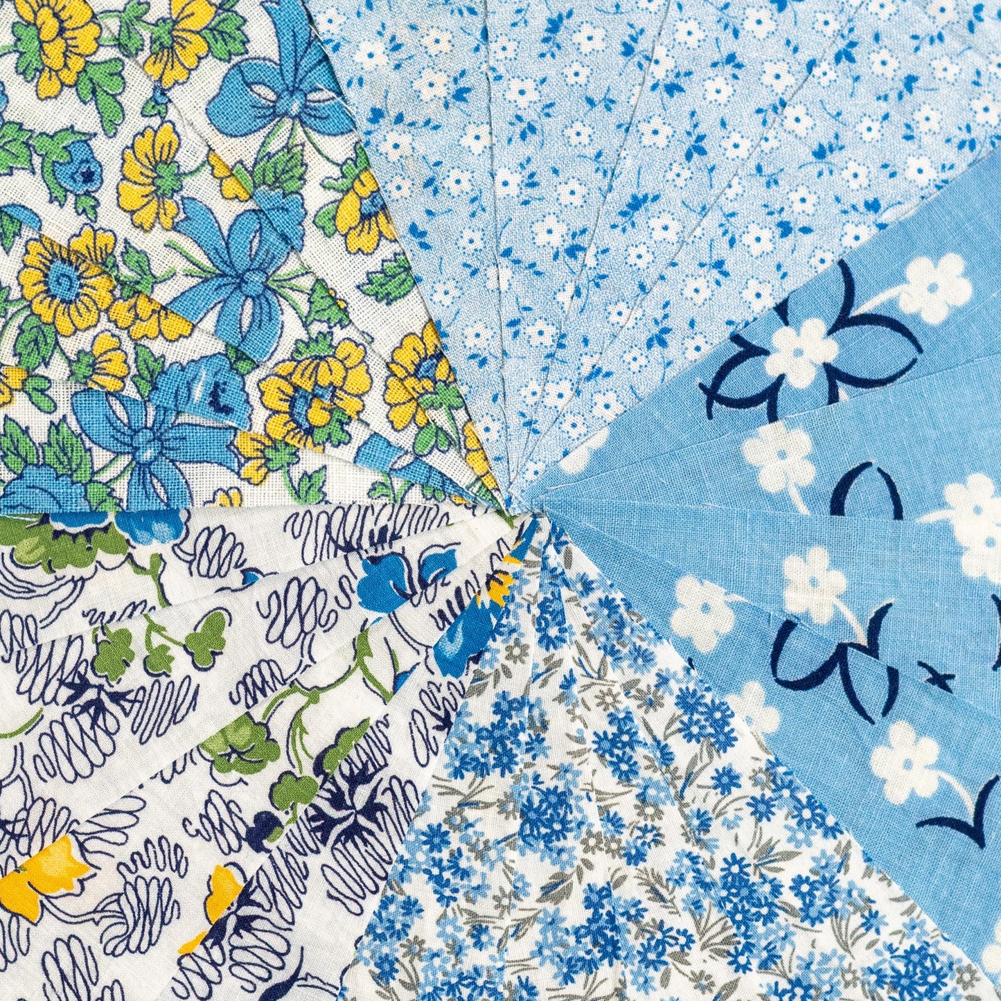 Vintage Fabric Charm Pack - Blue Florals