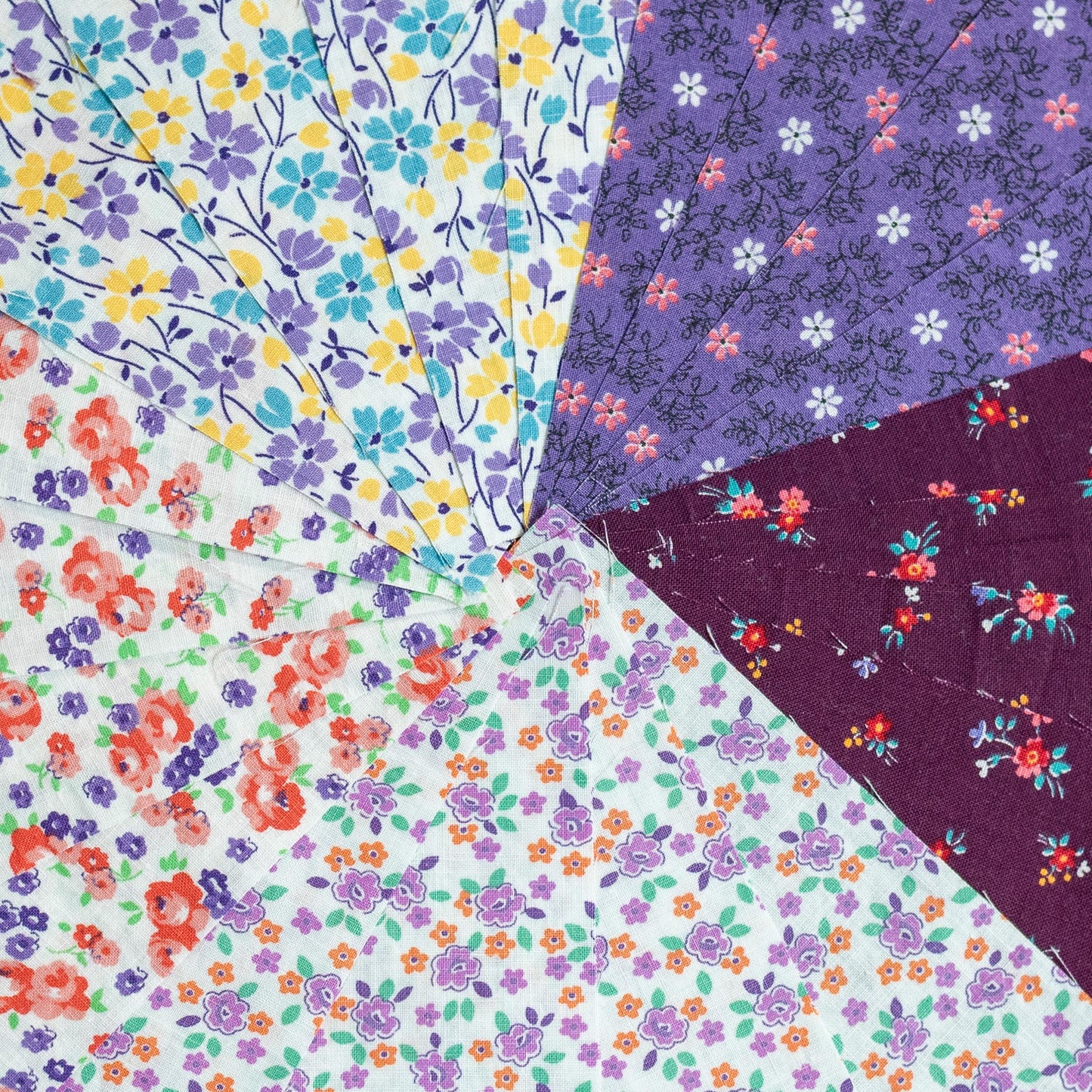 Vintage Fabric Charm Pack - Purple Florals