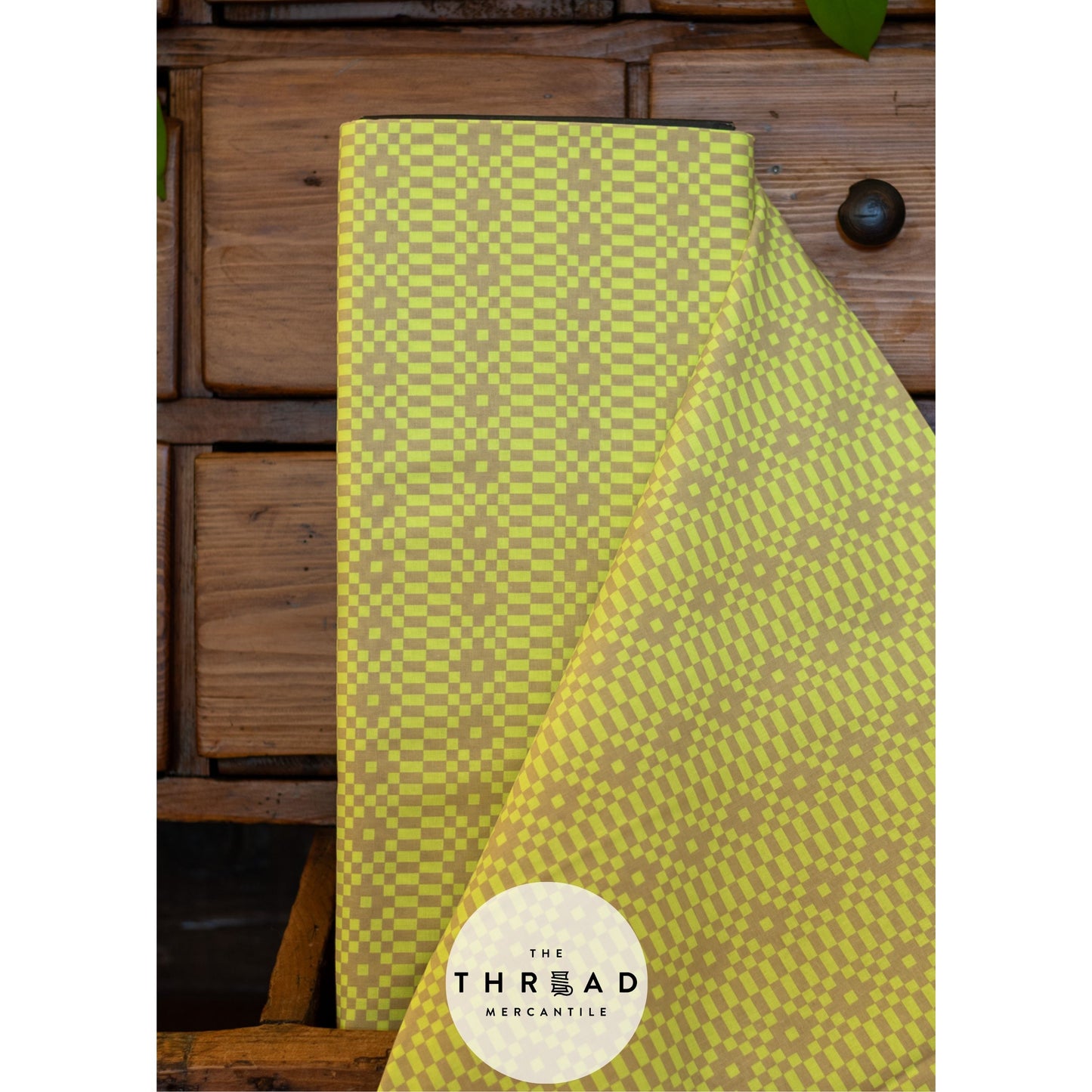 In Stock & Shipping NOW!  Ruby Star Society "LoFi" Linens - Bitmapped in NEON YELLOW / Sold in Half-Yard Increments