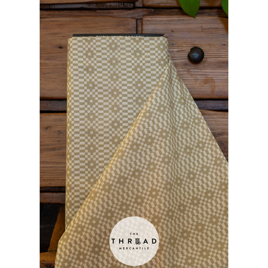 In Stock & Shipping NOW!  Ruby Star Society "LoFi" Linens - Bitmapped in KHAKI / Sold in Half-Yard Increments