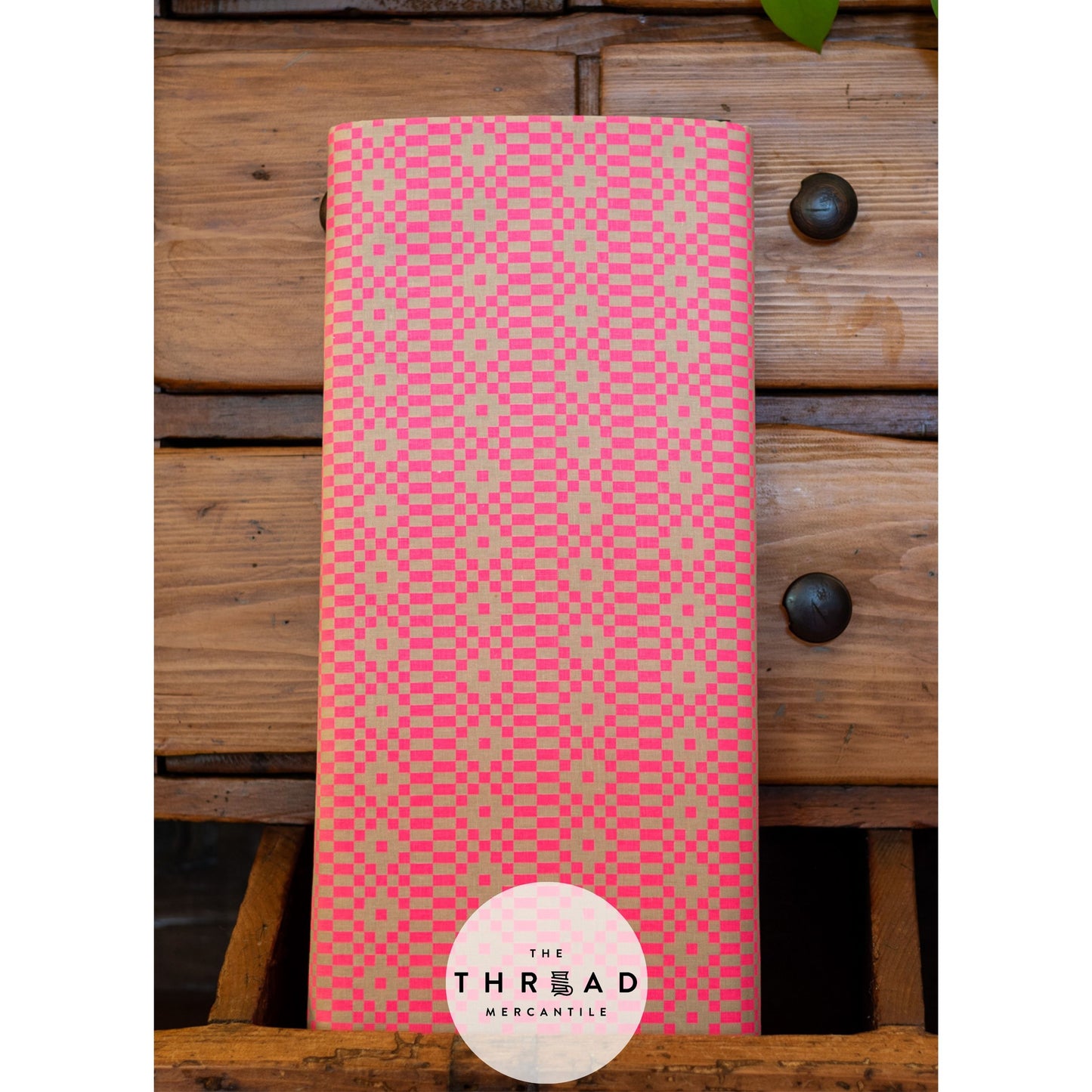In Stock & Shipping NOW!  Ruby Star Society "LoFi" Linens - Bitmapped in NEON PINK / Sold in Half-Yard Increments