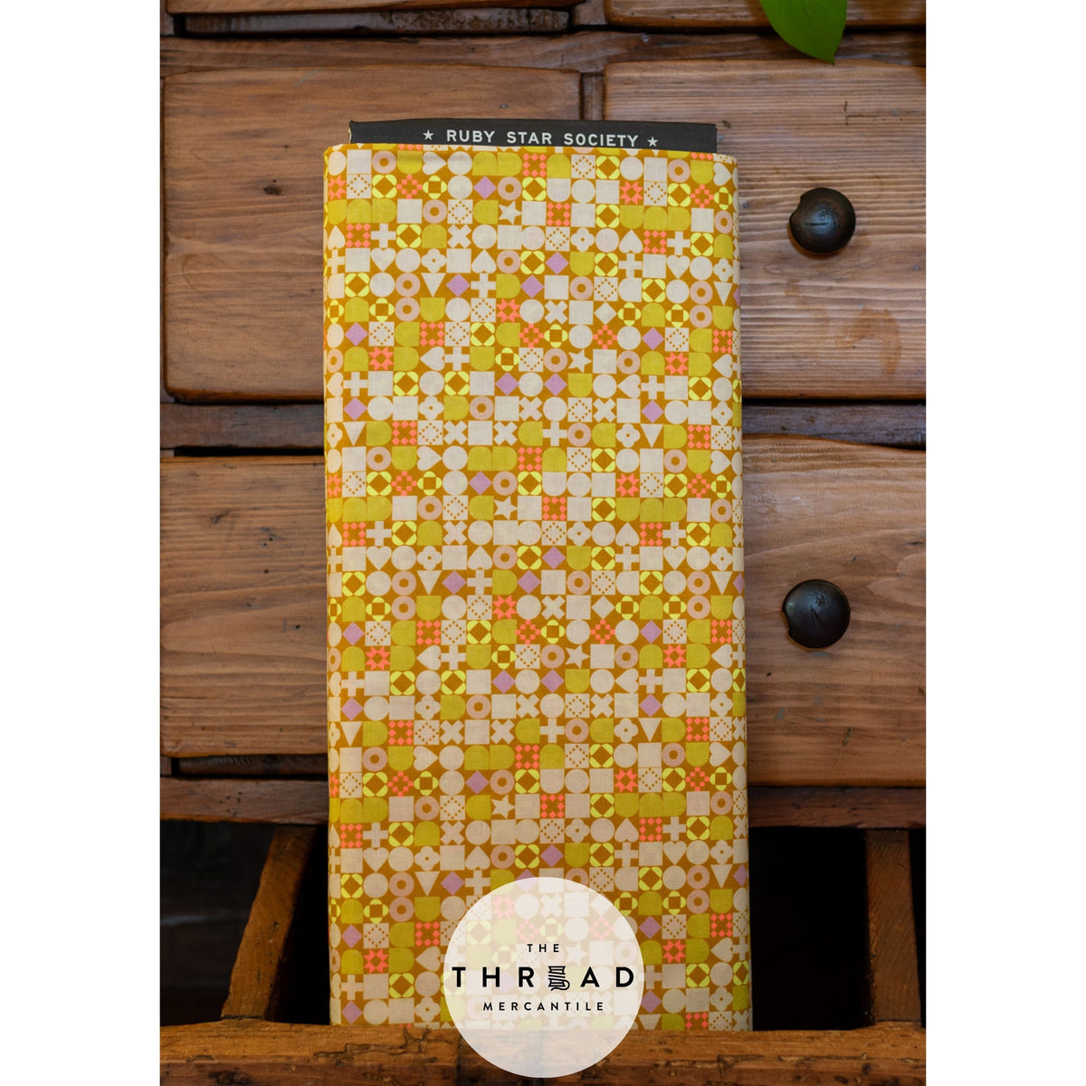 In Stock & Shipping NOW!  Star Society "LoFi" Linens - Blocked in CACTUS / Sold in Half-Yard Increments