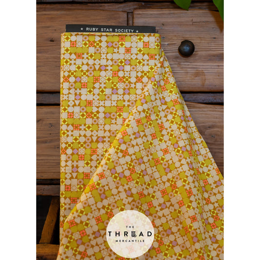 In Stock & Shipping NOW!  Star Society "LoFi" Linens - Blocked in CACTUS / Sold in Half-Yard Increments