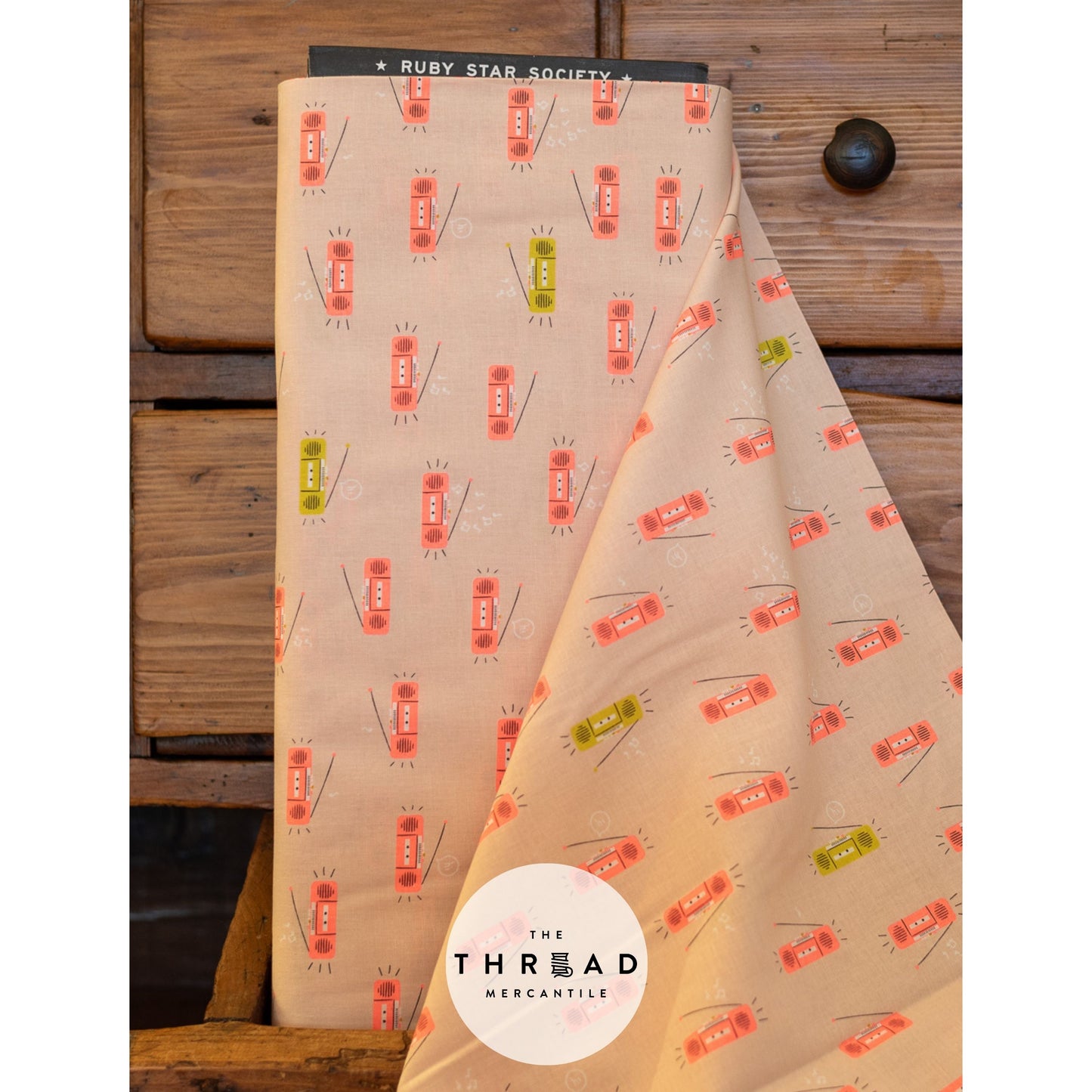 In Stock & Shipping NOW!  Ruby Star Society "LoFi" Linens - Boom in PEACH BLOSSOM / Sold in Half-Yard Increments