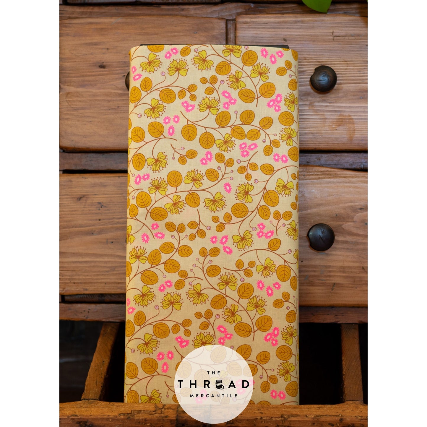 In Stock & Shipping NOW!  Ruby Star Society "LoFi" Linens - Caper Floral in PARCHMENT / Sold in Half-Yard Increments
