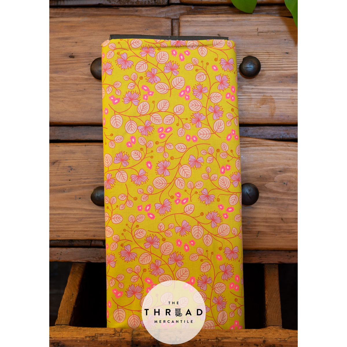 In Stock & Shipping NOW!  Ruby Star Society "LoFi" Linens - Caper Floral in CITRON / Sold in Half-Yard Increments
