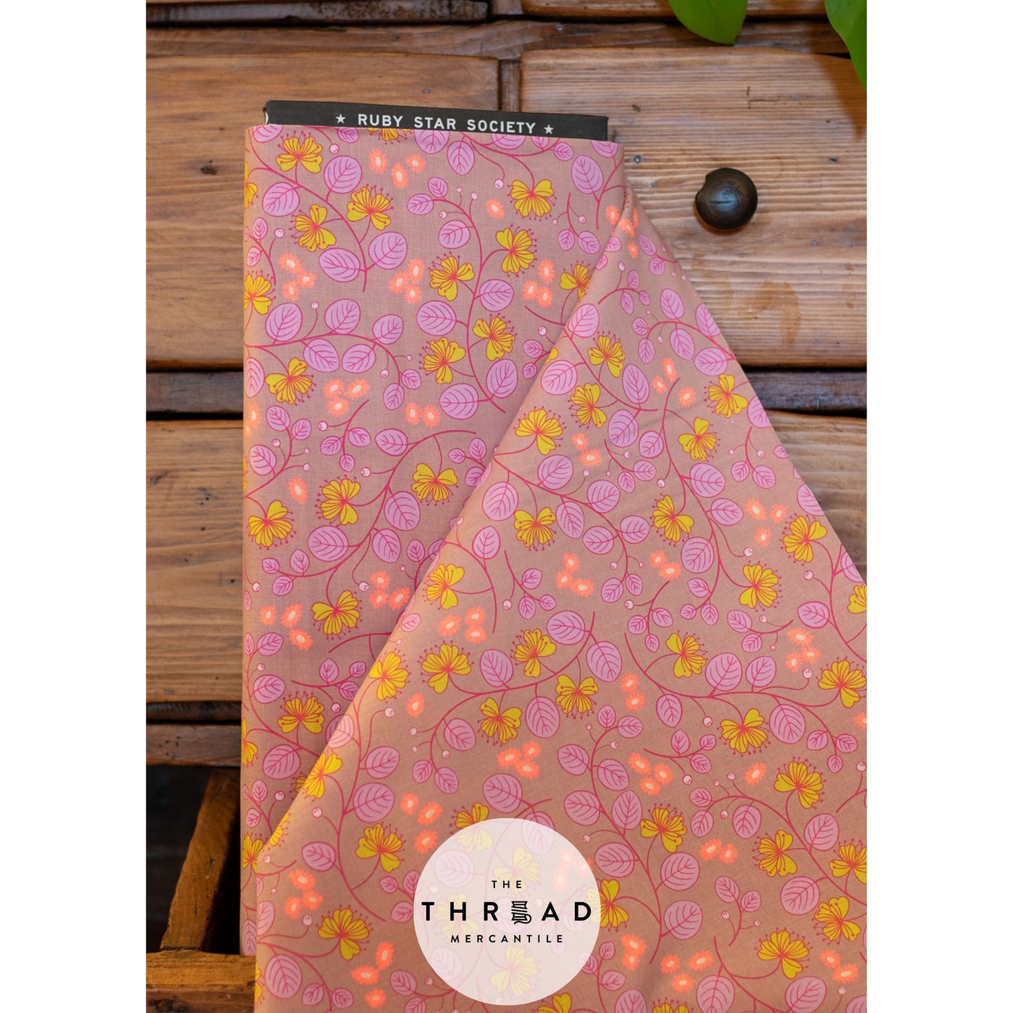 In Stock & Shipping NOW!  Ruby Star Society "LoFi" Linens - Caper Floral in PALE LILAC / Sold in Half-Yard Increments