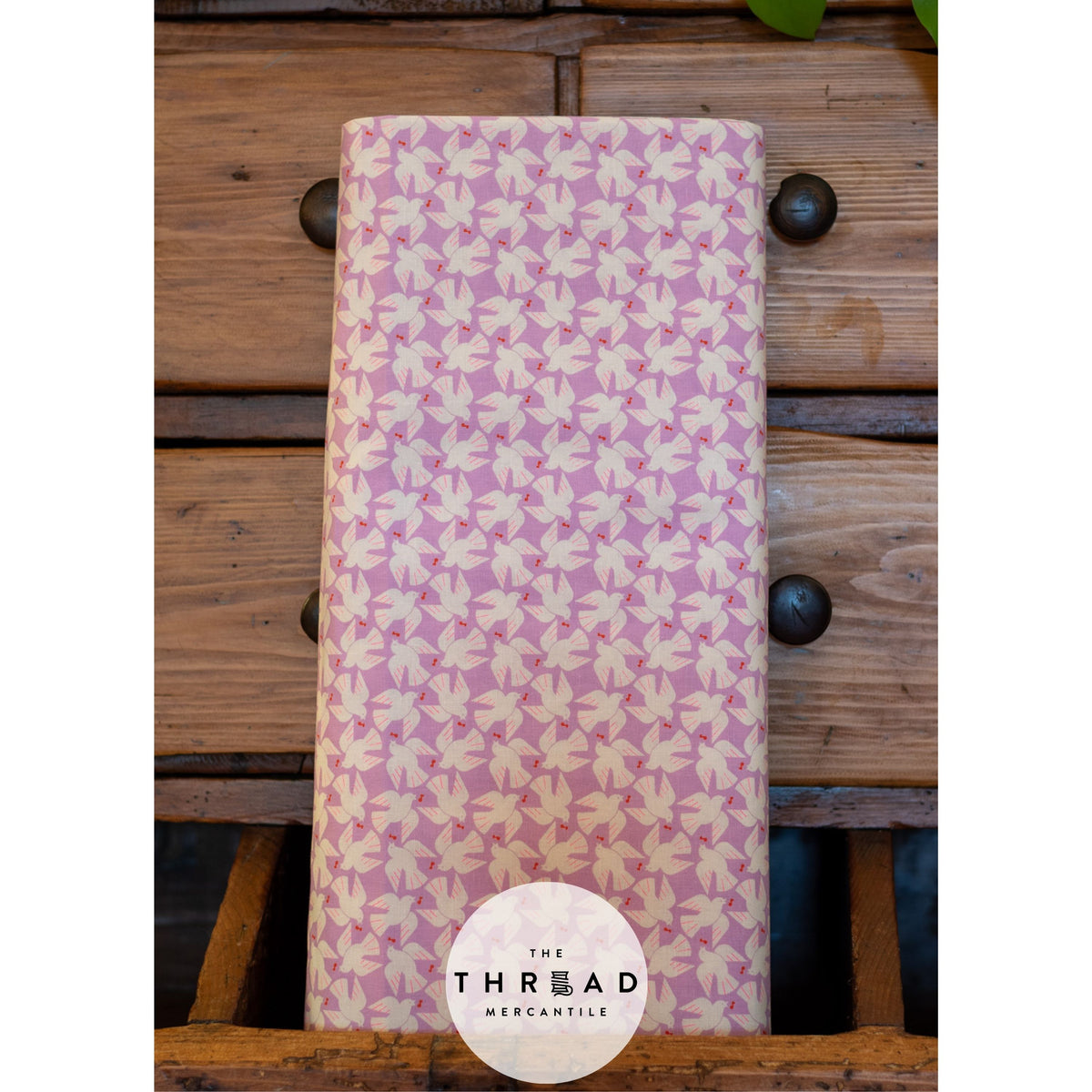 In Stock & Shipping NOW!  Ruby Star Society "LoFi" Linens - Flock Yeah in WISTERIA / Sold in Half-Yard Increments