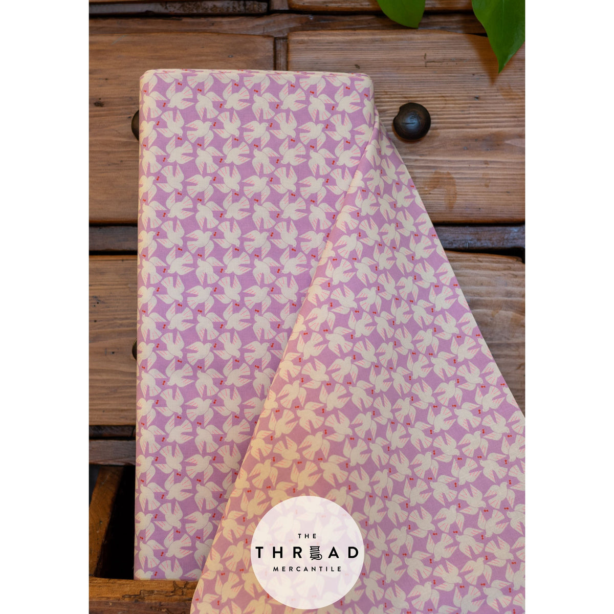 In Stock & Shipping NOW!  Ruby Star Society "LoFi" Linens - Flock Yeah in WISTERIA / Sold in Half-Yard Increments