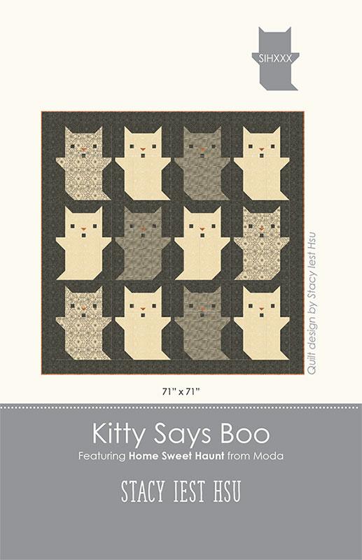 Kitty Says Boo Modern Quilt Pattern by Stacy Iest Hsu