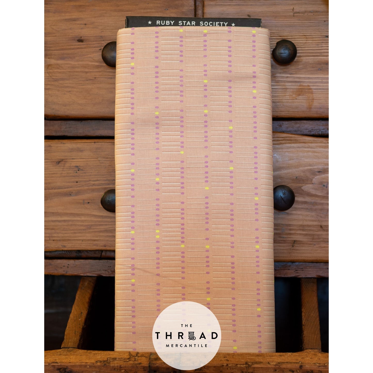 In Stock & Shipping NOW!  Ruby Star Society "LoFi" Linens - Meet Your Match in PEACH BLOSSOM / Sold in Half-Yard Increments
