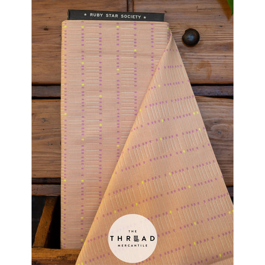 In Stock & Shipping NOW!  Ruby Star Society "LoFi" Linens - Meet Your Match in PEACH BLOSSOM / Sold in Half-Yard Increments