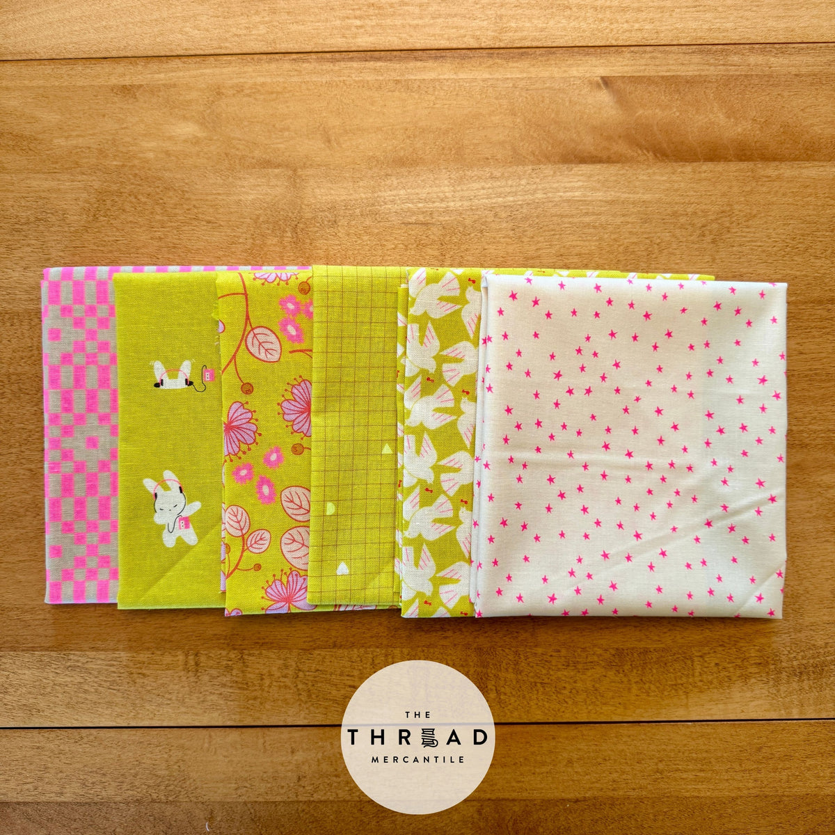 Ruby Star Society LoFi Linens FQ Bundle - the Green Apple Bundle / CITRON Colorway