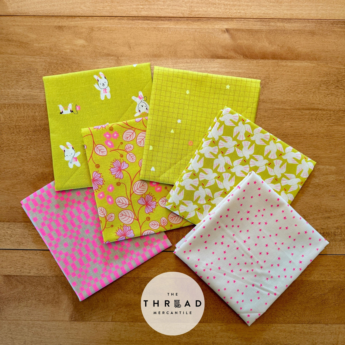Ruby Star Society LoFi Linens FQ Bundle - the Green Apple Bundle / CITRON Colorway