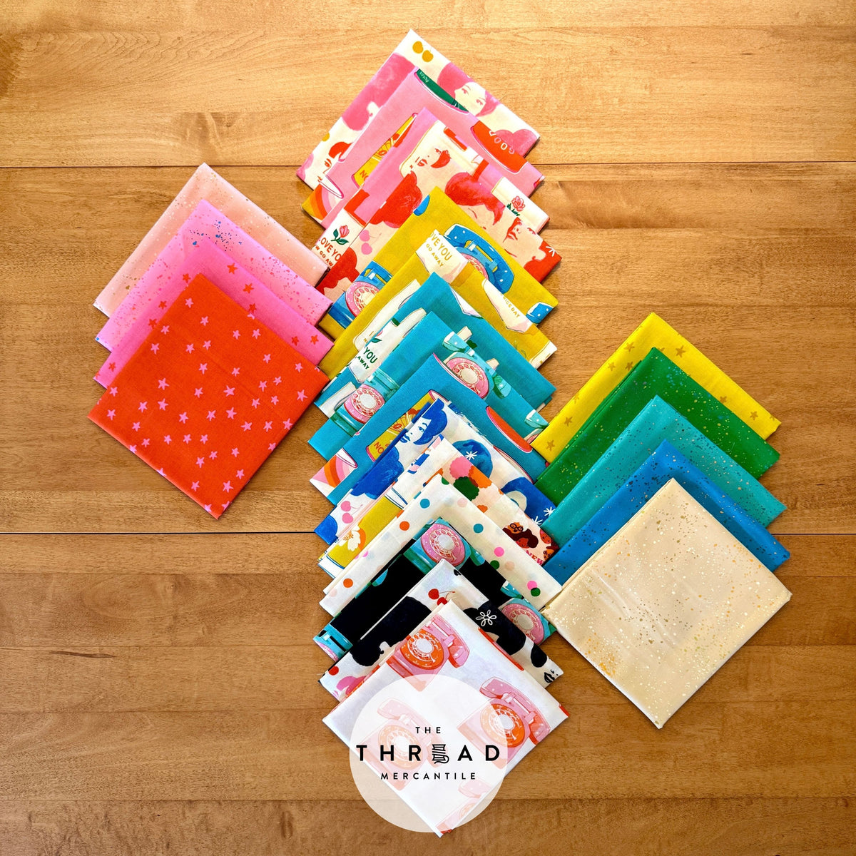Ruby Star Sparkle Mart FQ Bundle | Hero Prints AND Matching Speckled/Starry Coordinates | 24 FQs