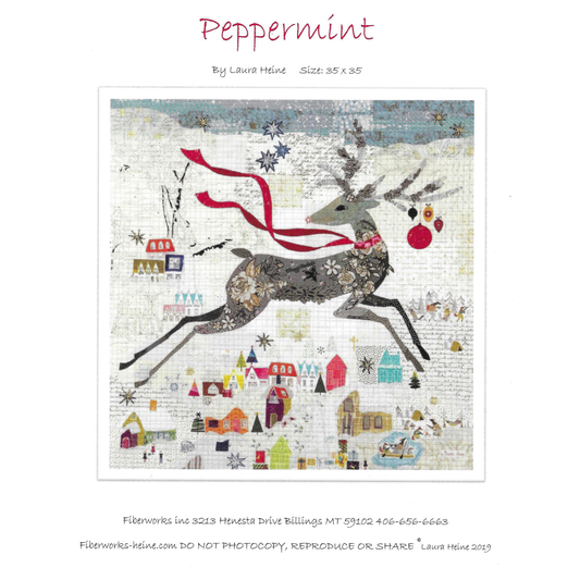 Peppermint | Laura Heine | Collage Quilting Pattern | Christmas Quilt