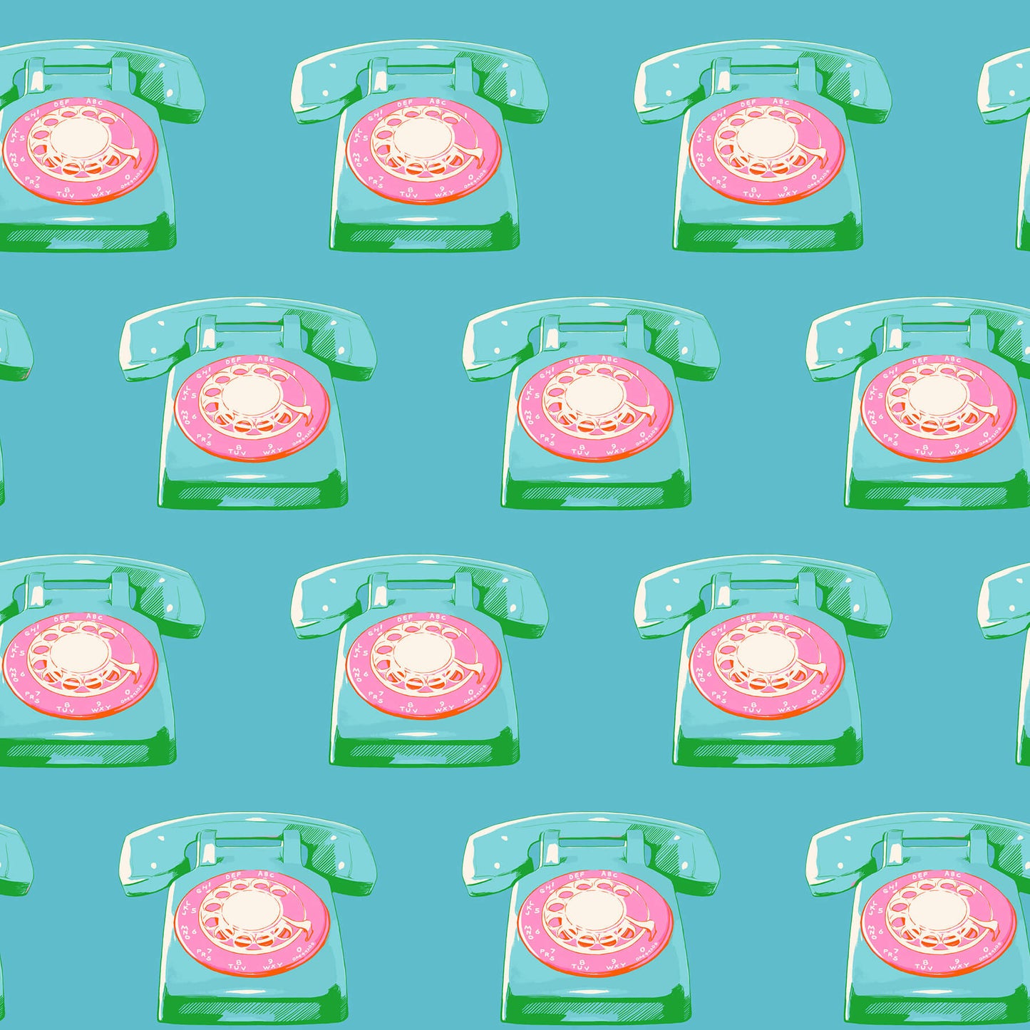 PRE-ORDER!  Ruby Star Society "Sparkle Mart" BTHY Telephones in DARK TURQUOISE
