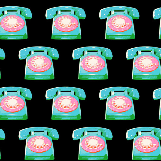 PRE-ORDER!  Ruby Star Society "Sparkle Mart" BTHY Telephones in BLACK