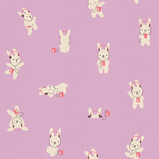 PRE-ORDER:  AUG 2026 Release!  Ruby Star Society "LoFi" Linens - Rabbeats in WISTERIA / Sold in Half-Yard Increments
