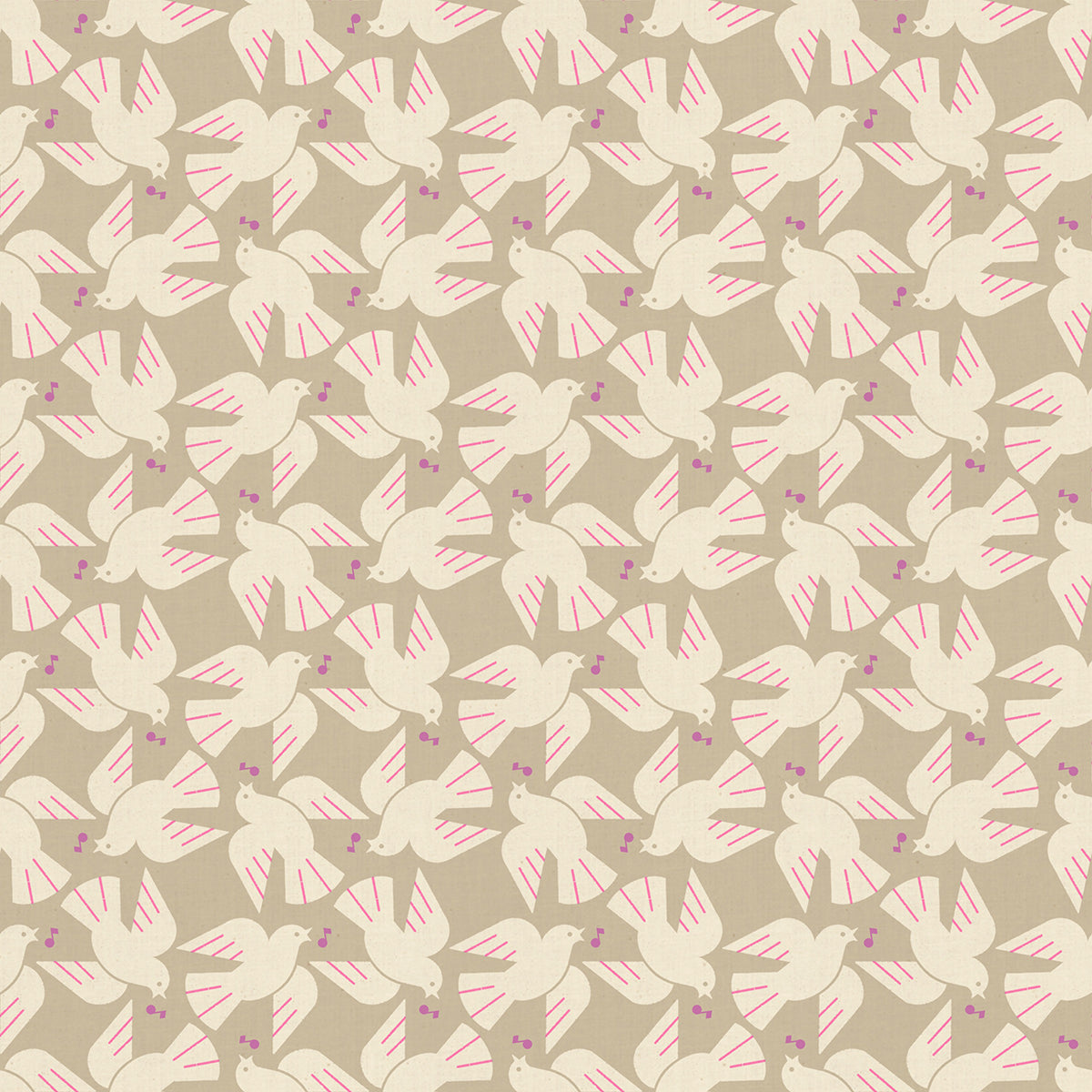 PRE-ORDER:  AUG 2026 Release!  Ruby Star Society "LoFi" Linens - Flock Yeah in KHAKI / Sold in Half-Yard Increments