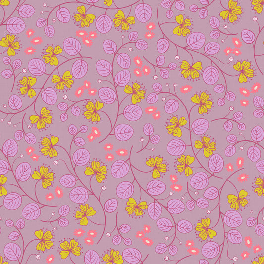 PRE-ORDER:  AUG 2026 Release!  Ruby Star Society "LoFi" Linens - Caper Floral in PALE LILAC / Sold in Half-Yard Increments