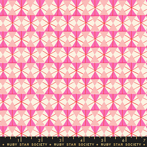 Happy Hexie in Lipstick - MERRY HAPPY by Ruby Star Society / Sold in Half-Yard Increments