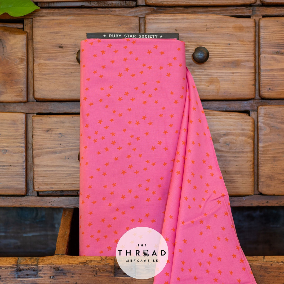 Ruby Star Society Starry Fabric BTHY Color: VIVID PINK