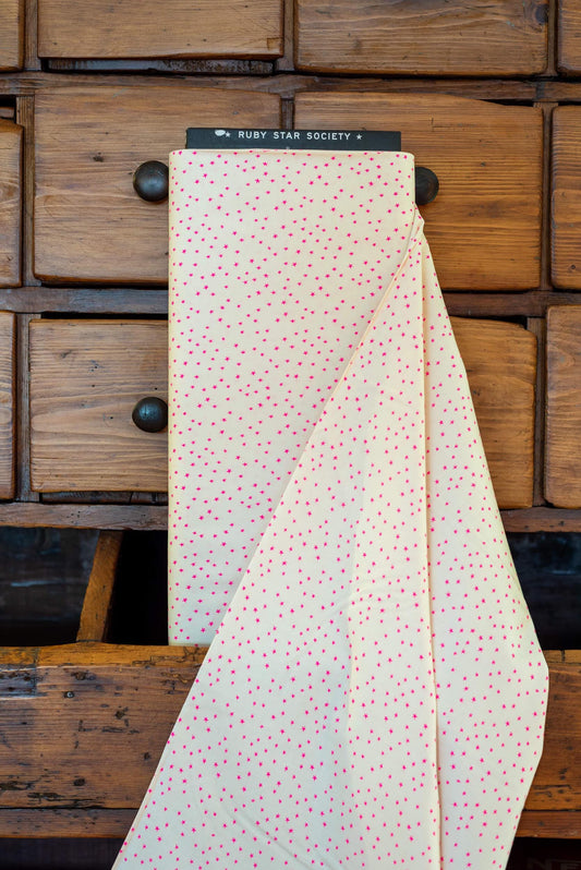 Ruby Star Society Starry Fabric BTHY Color: MINI Neon Pink