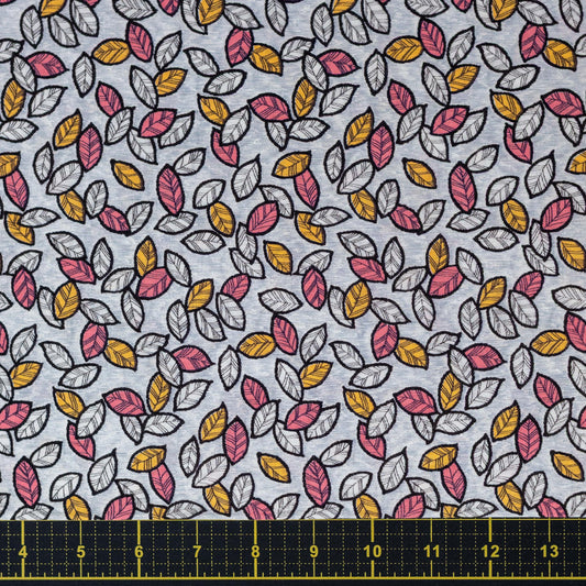 Vintage Fabric - Mid Century Leaves Cotton Fabric BTHY