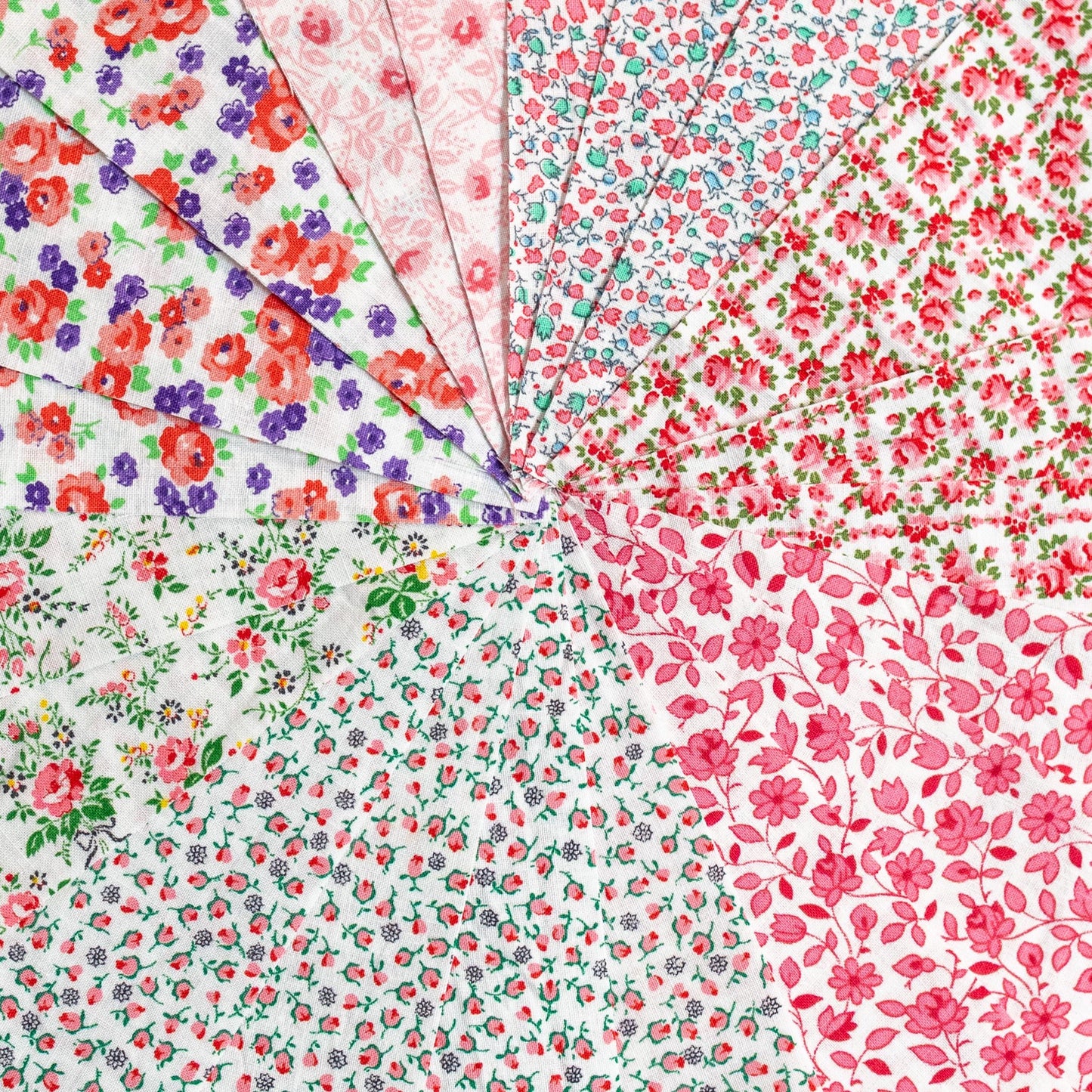 Vintage Fabric Charm Pack - Pink Florals