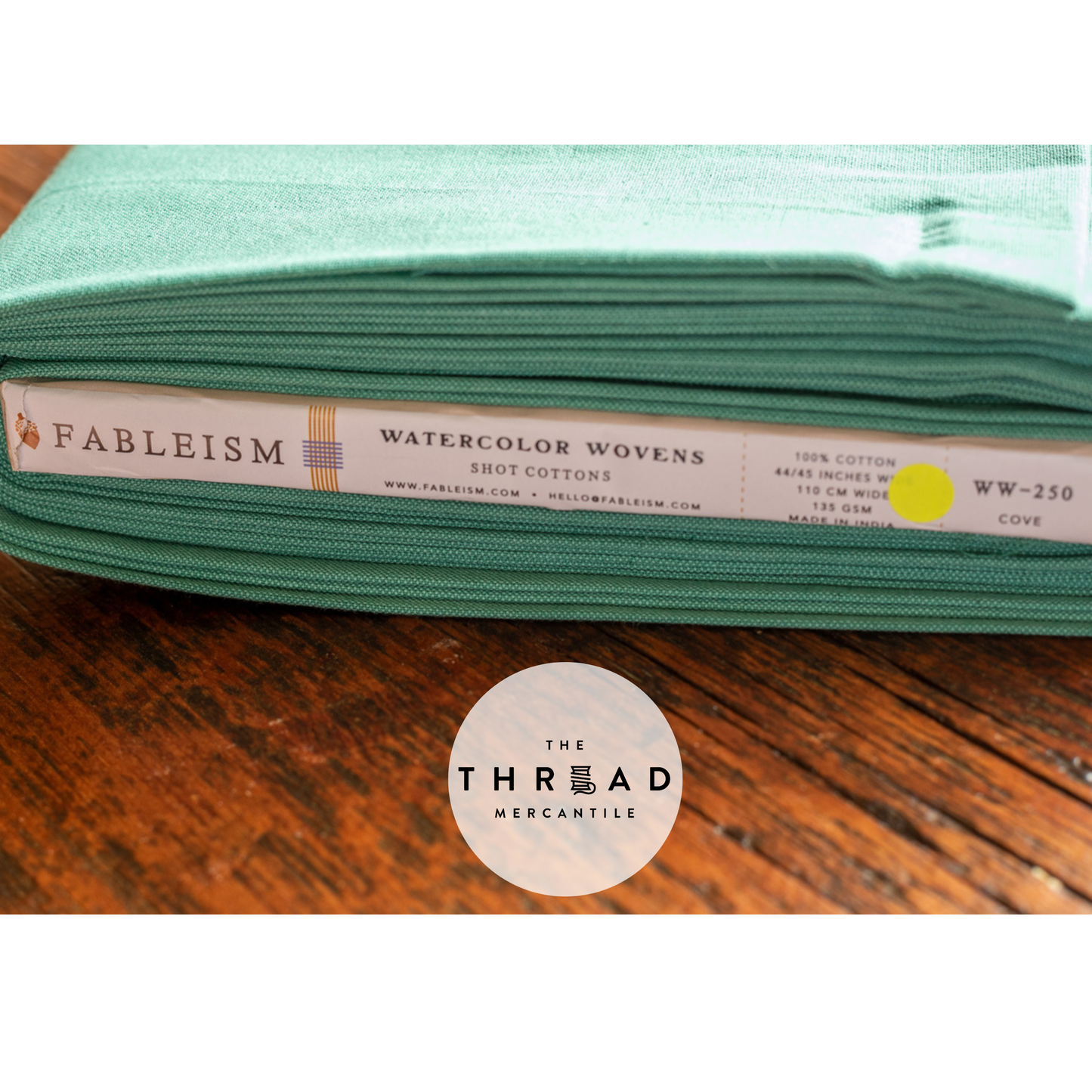 Fableism Watercolor Wovens in Cove / Sold by the Half-Yard