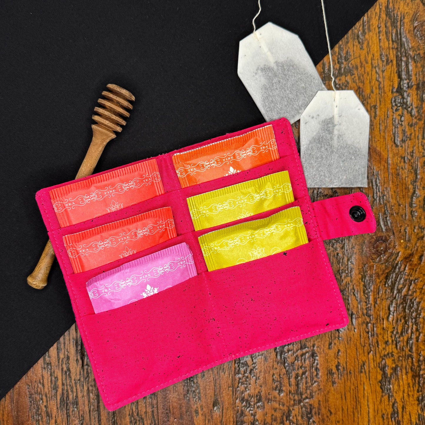 Modern Tea Wallet Echinacea/Coneflower Design