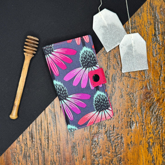 Modern Tea Wallet Echinacea/Coneflower Design