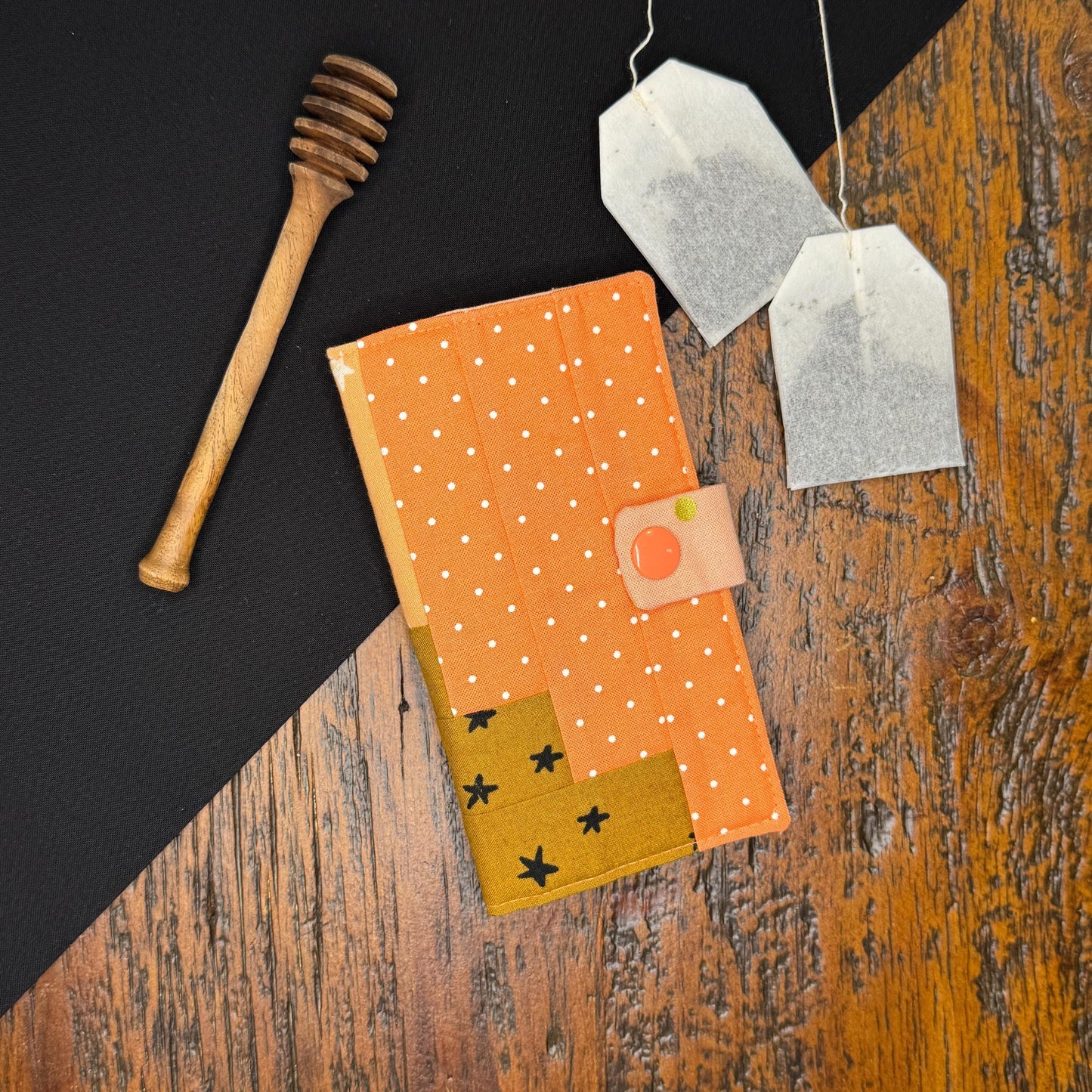 Modern Tea Wallet Log Cabin Quilt Block Design