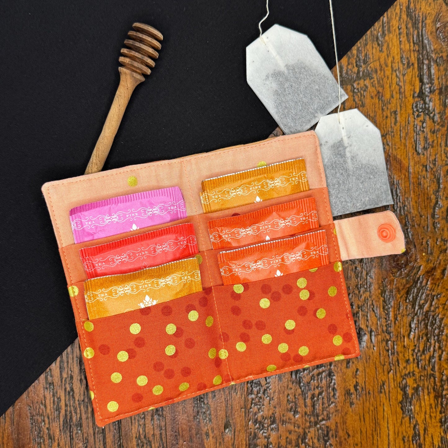 Modern Tea Wallet Log Cabin Quilt Block Design