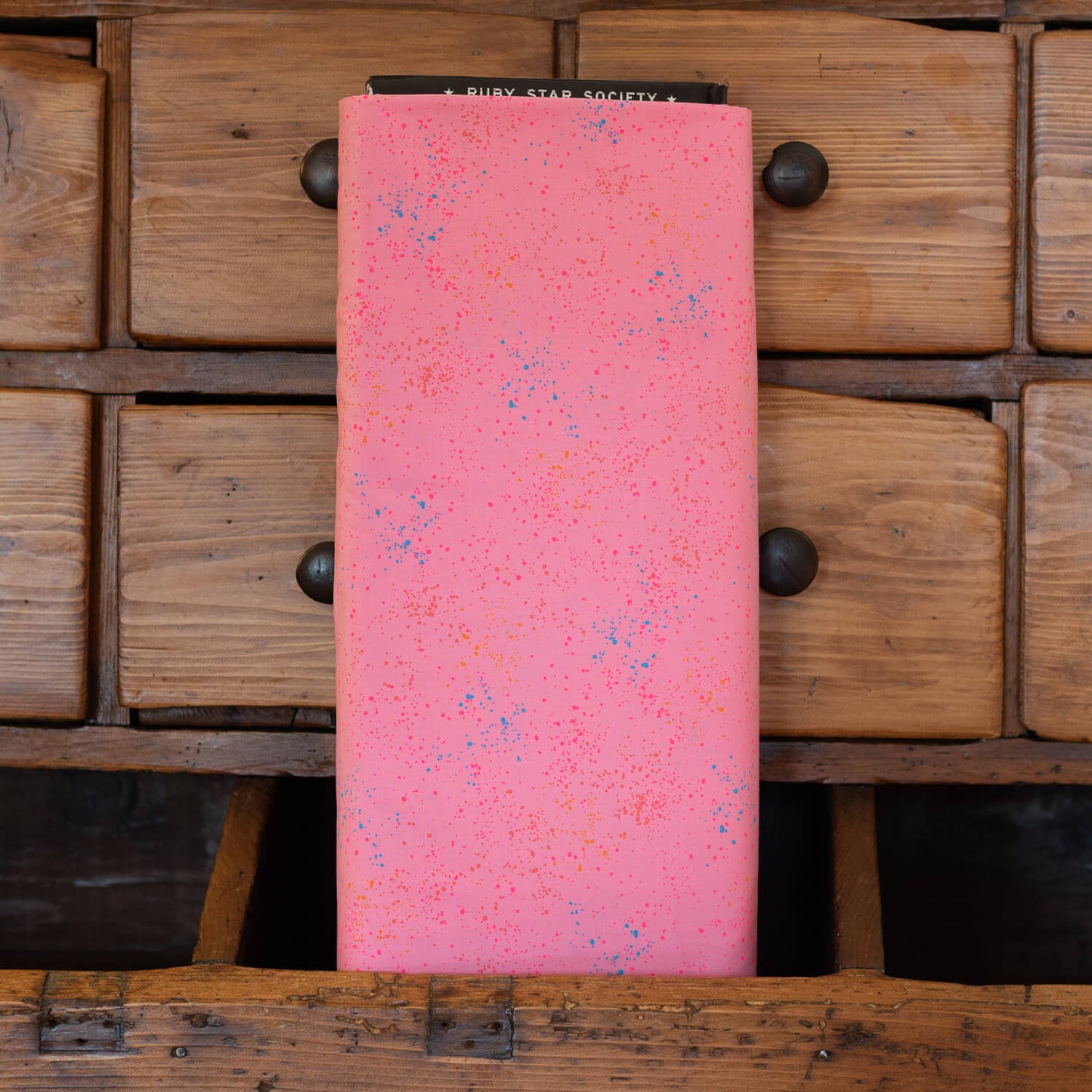 Ruby Star Society Speckled Fabric BTHY Color: Flamingo