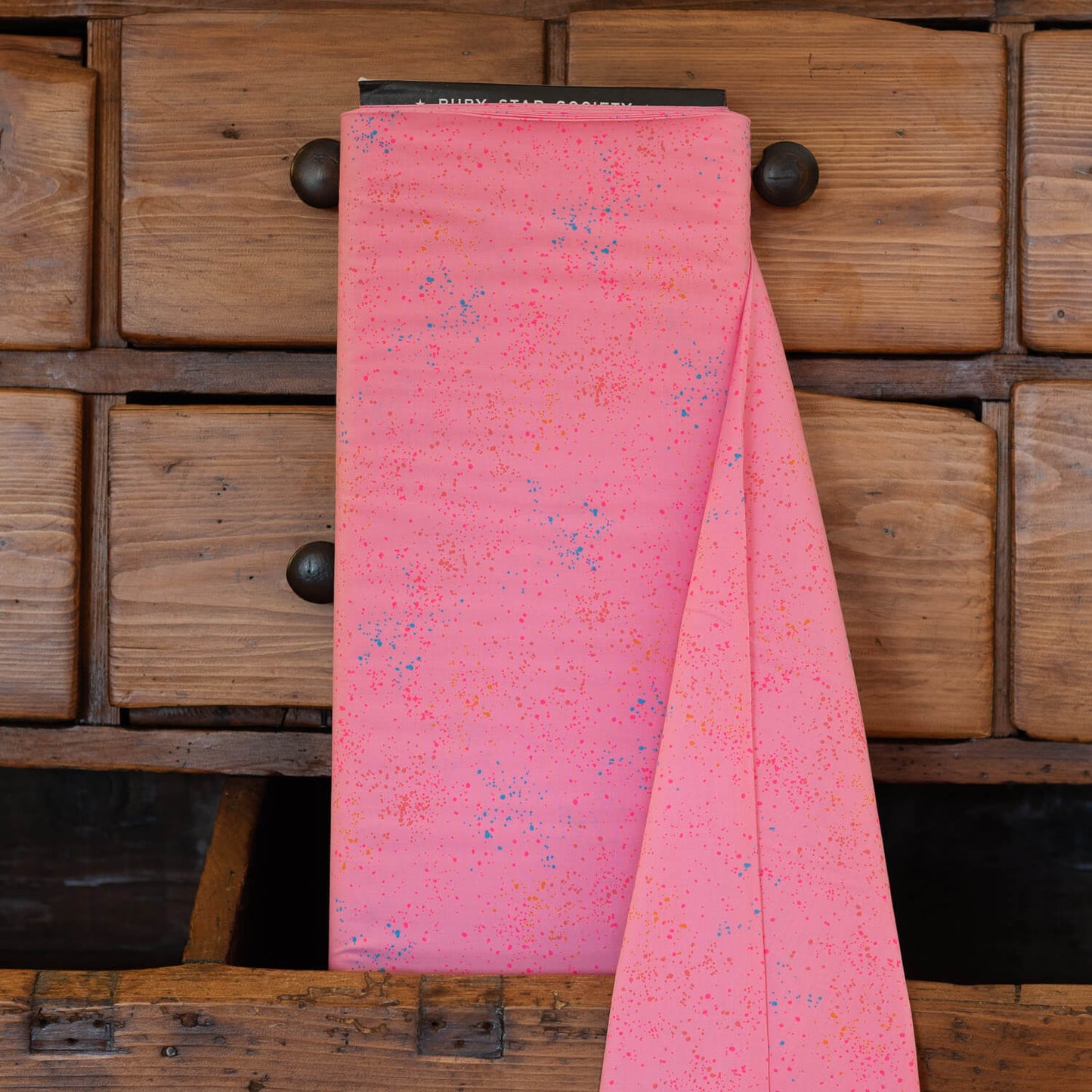 Ruby Star Society Speckled Fabric BTHY Color: Flamingo