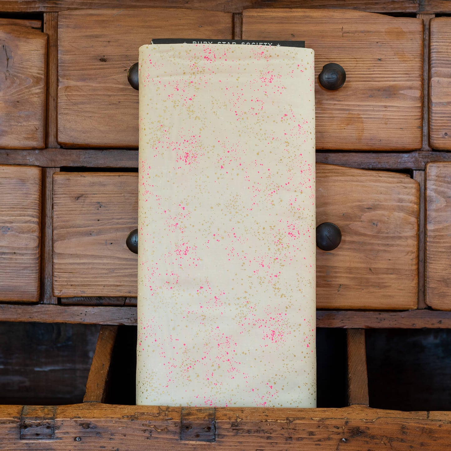 Ruby Star Society Speckled Fabric BTHY Color: Neon Pink METALLIC