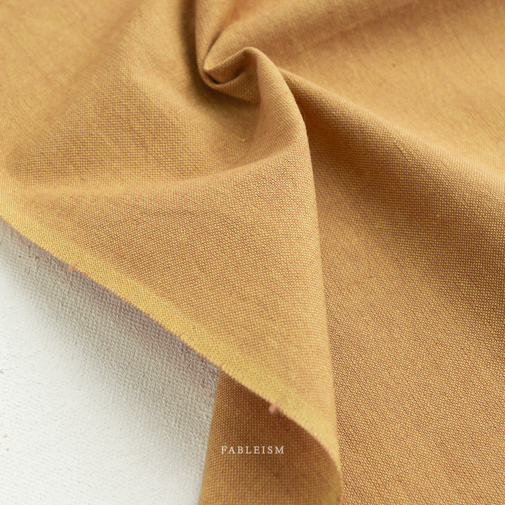 Fableism Watercolor Wovens in Ochre / Sold by the Half-Yard